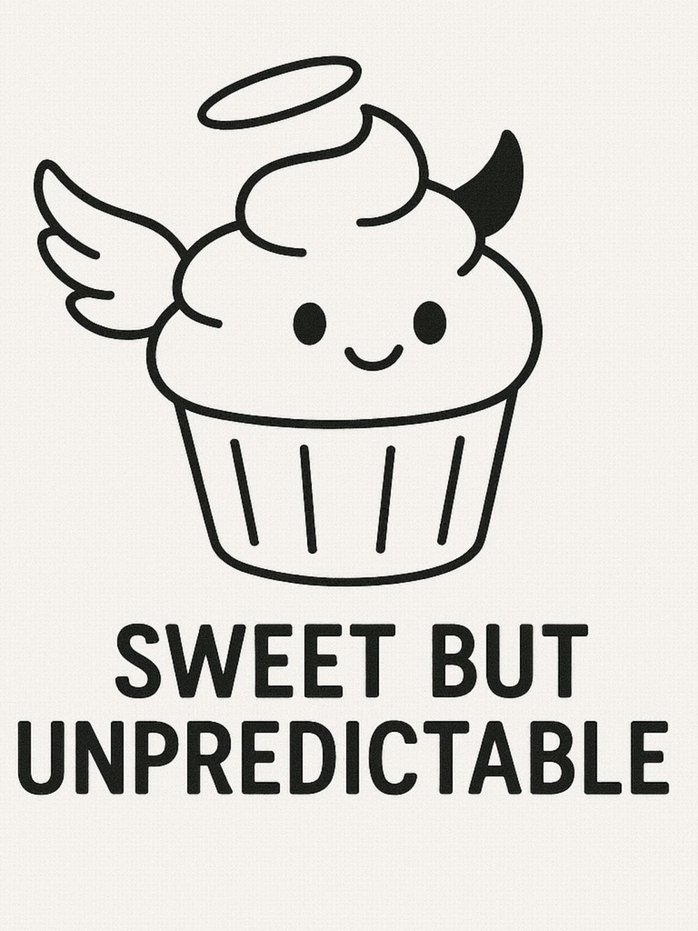 Sweet But Unpredictable Black Cupcake Party T shirt